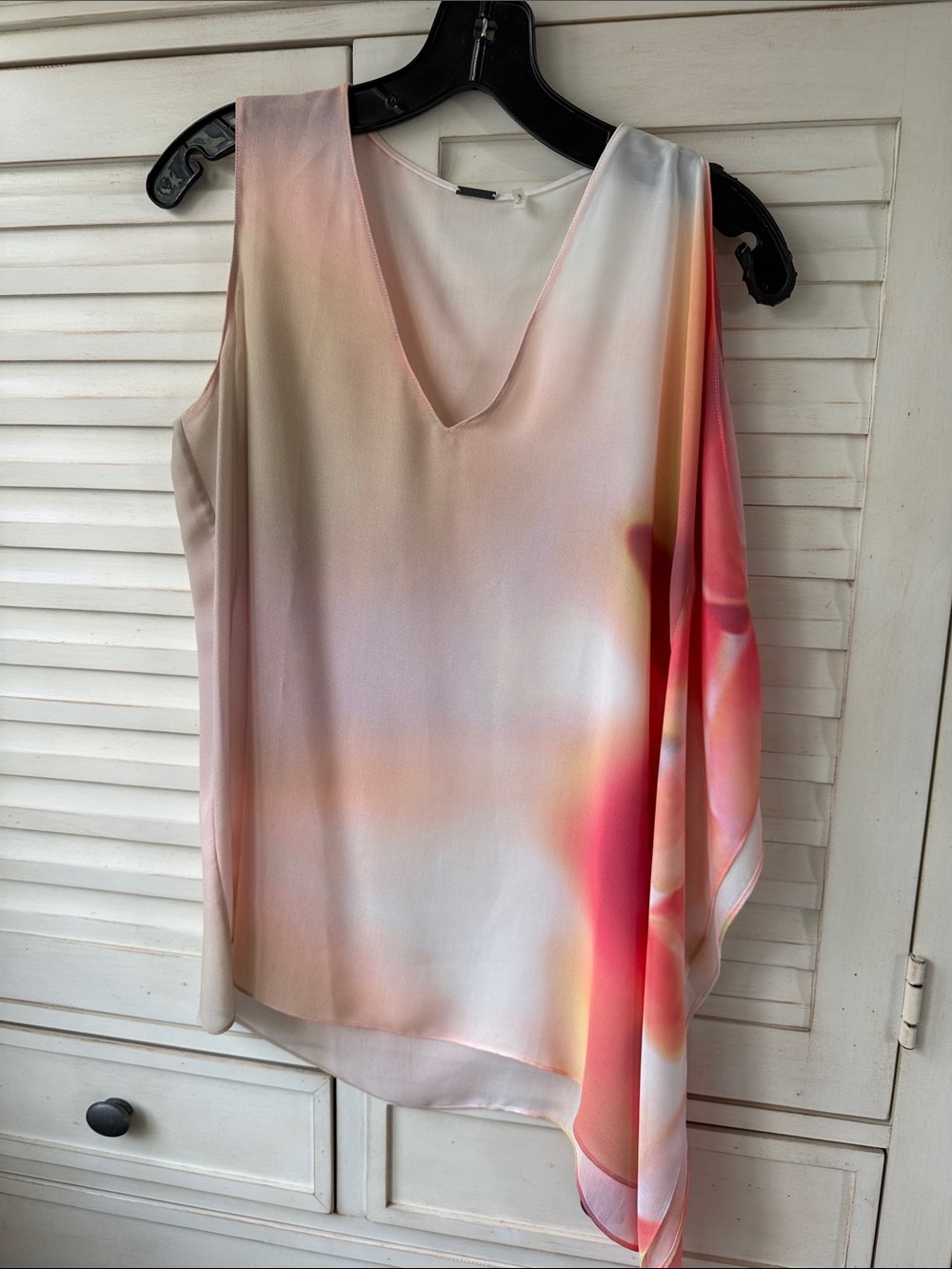 Elie Tahari Pink Ombre One-Shoulder Camisole